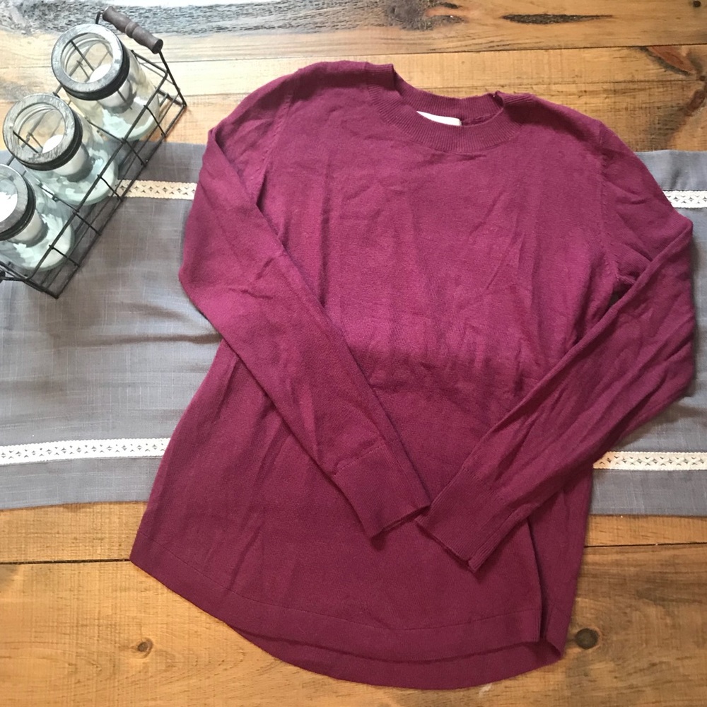 LOFT New With Tags Plum Sweater, S